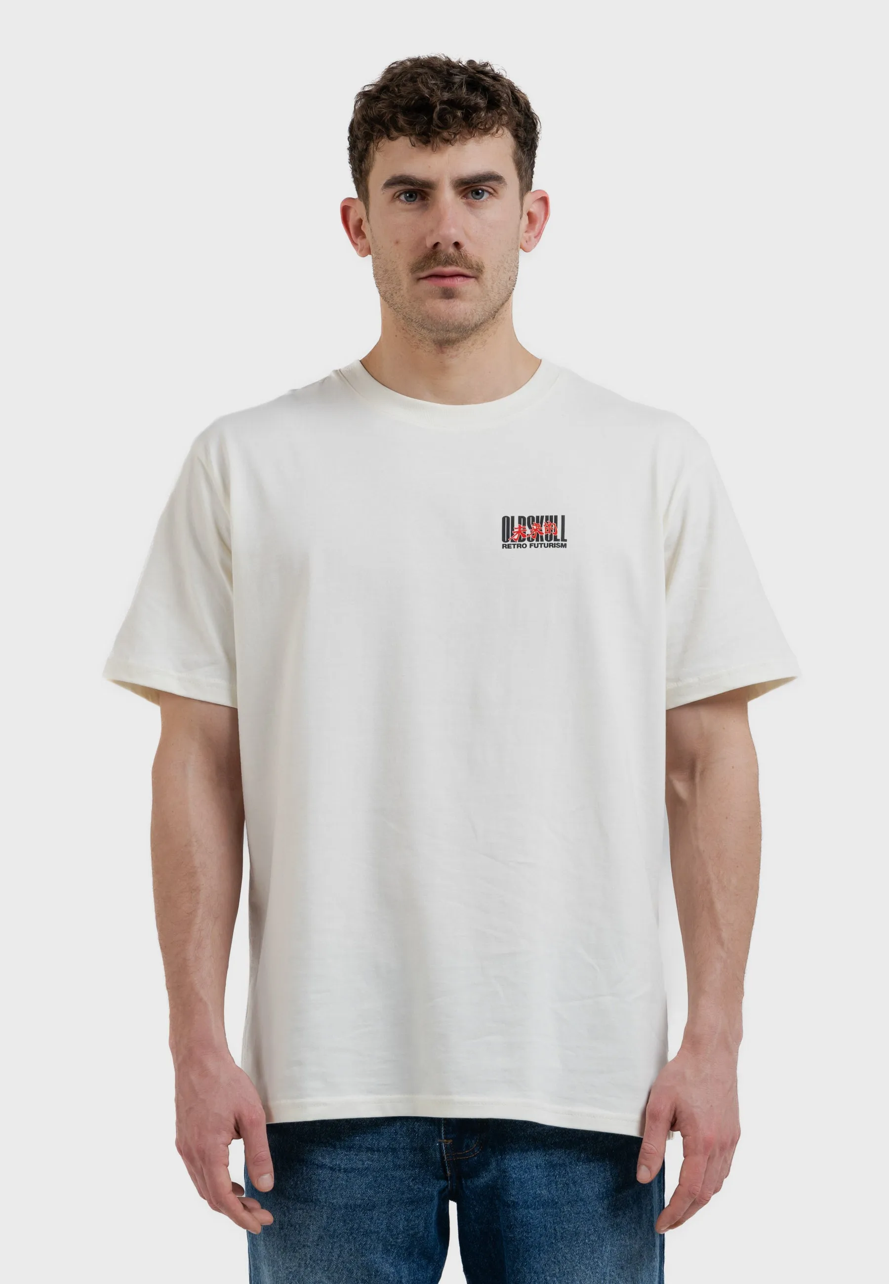 OS Cyber Racer Backprint T-Shirt Off White