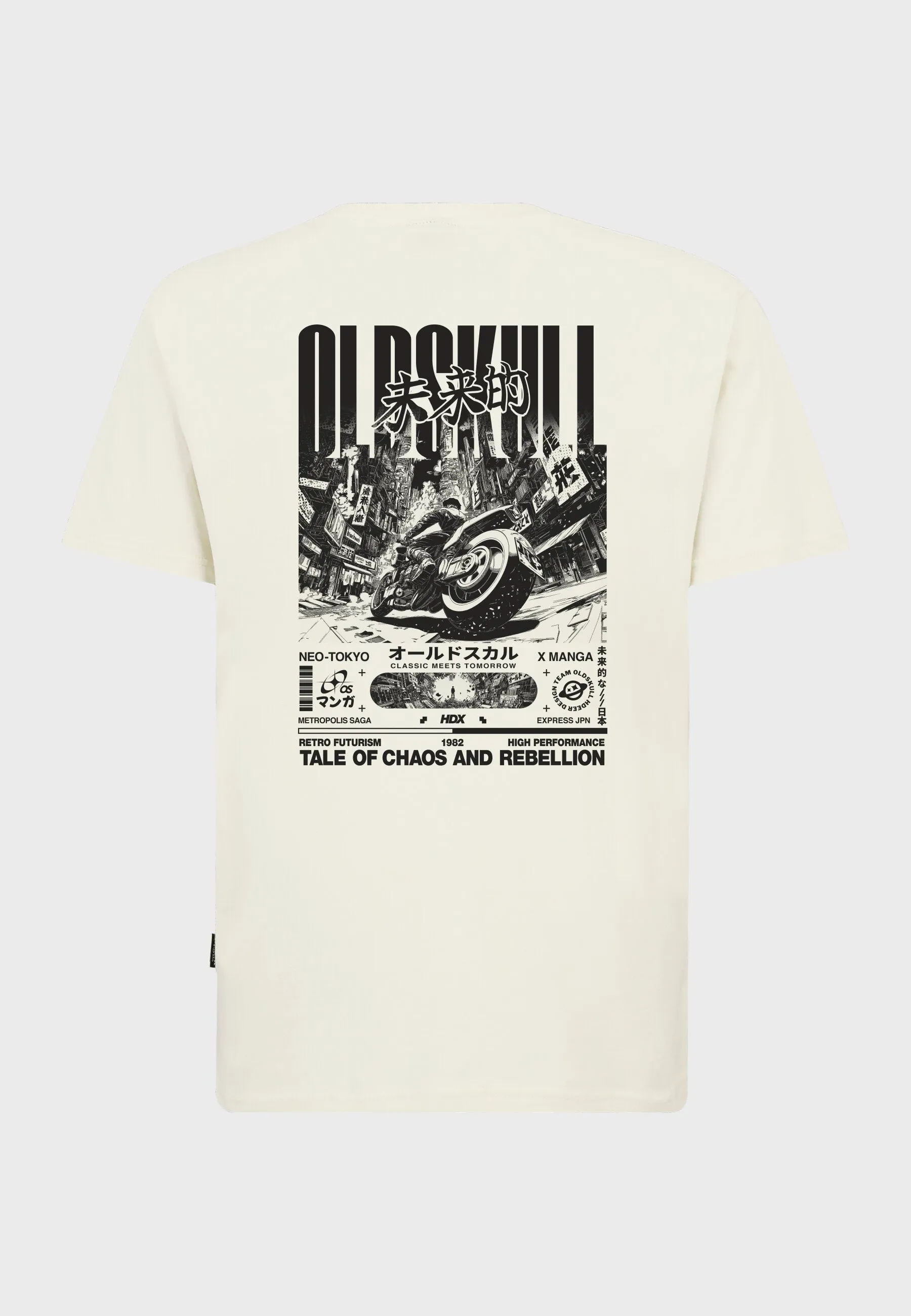 OS Cyber Racer Backprint T-Shirt Off White