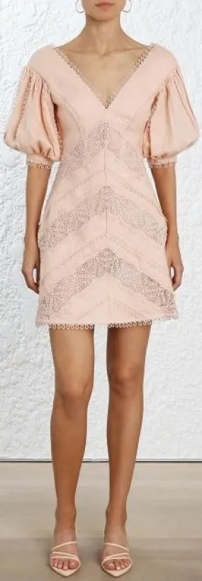 'Painted Heart' Chevron Dress, Pink