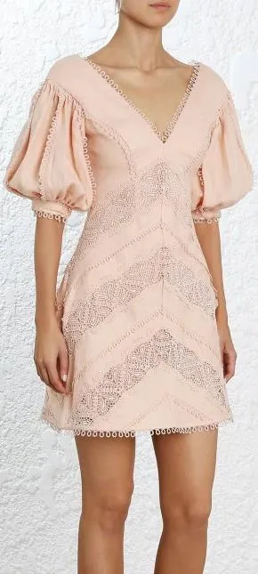 'Painted Heart' Chevron Dress, Pink