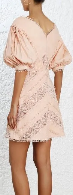 'Painted Heart' Chevron Dress, Pink