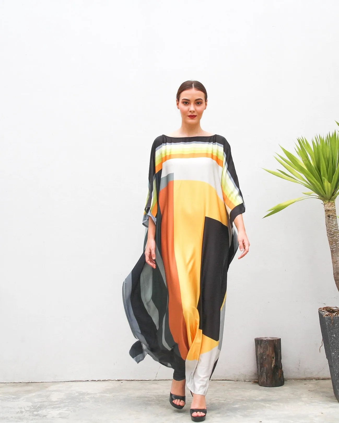 Premium Soft Satin Silk Kaftan – Lightweight and Elegant Kaftan For Women's