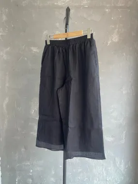 Ramie Ankle Pant in Black