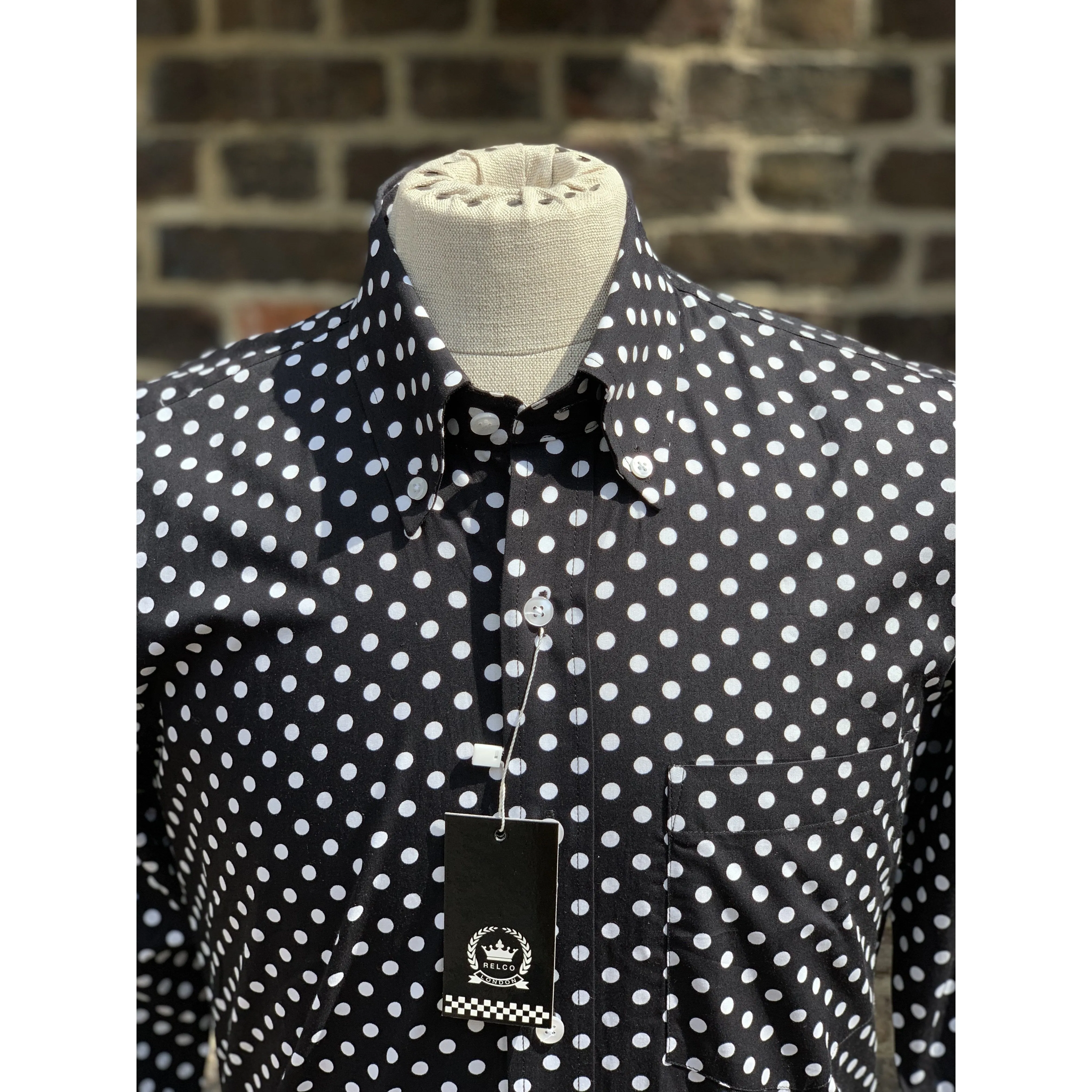 Relco - Polkadot Black & White - Shirt