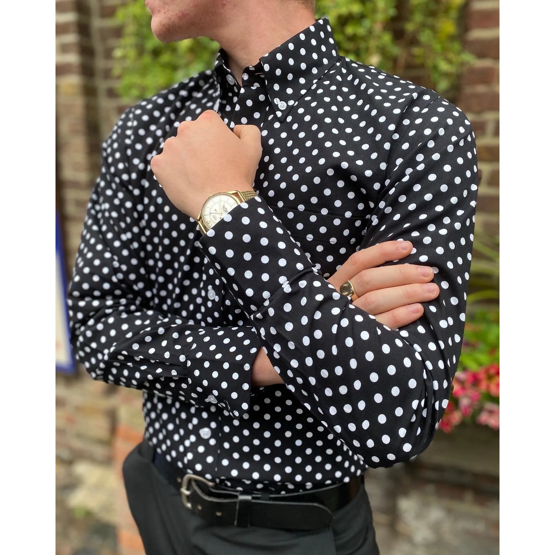 Relco - Polkadot Black & White - Shirt