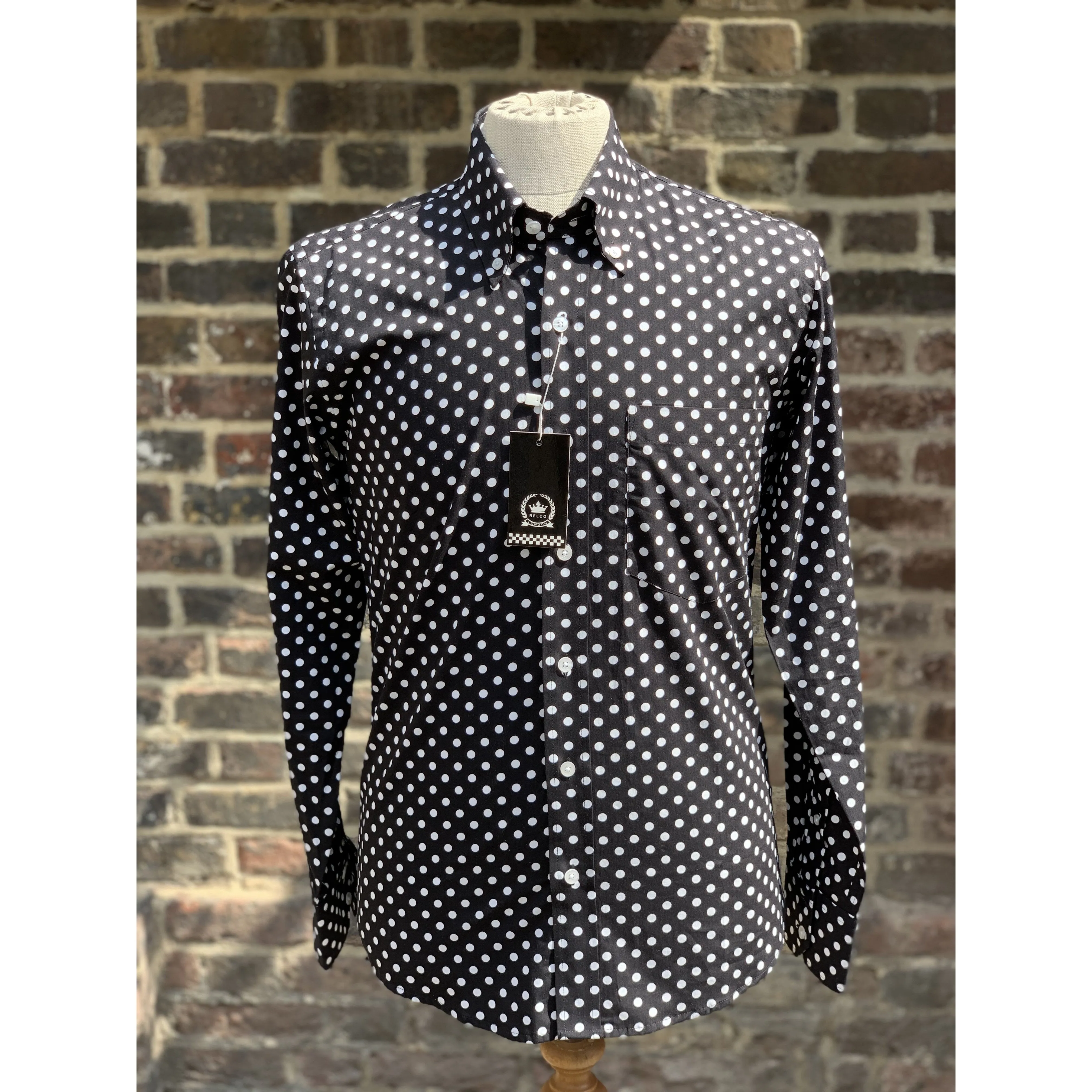 Relco - Polkadot Black & White - Shirt