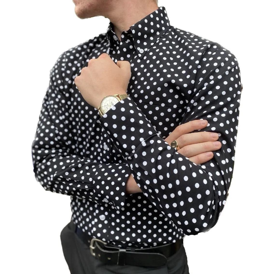 Relco - Polkadot Black & White - Shirt