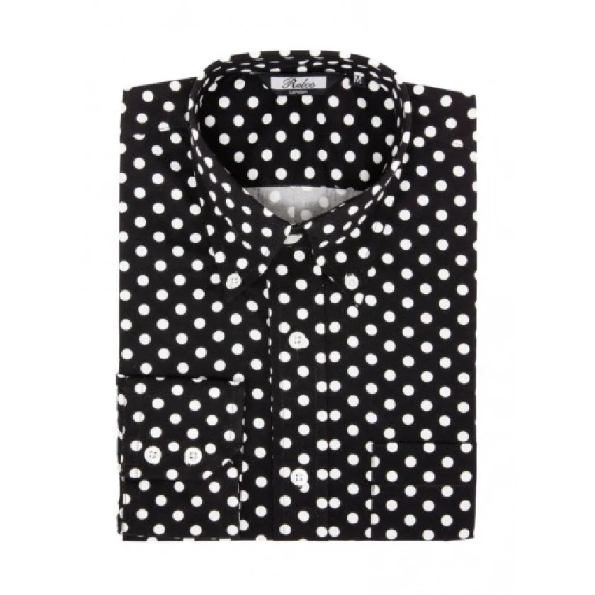 Relco - Polkadot Black & White - Shirt