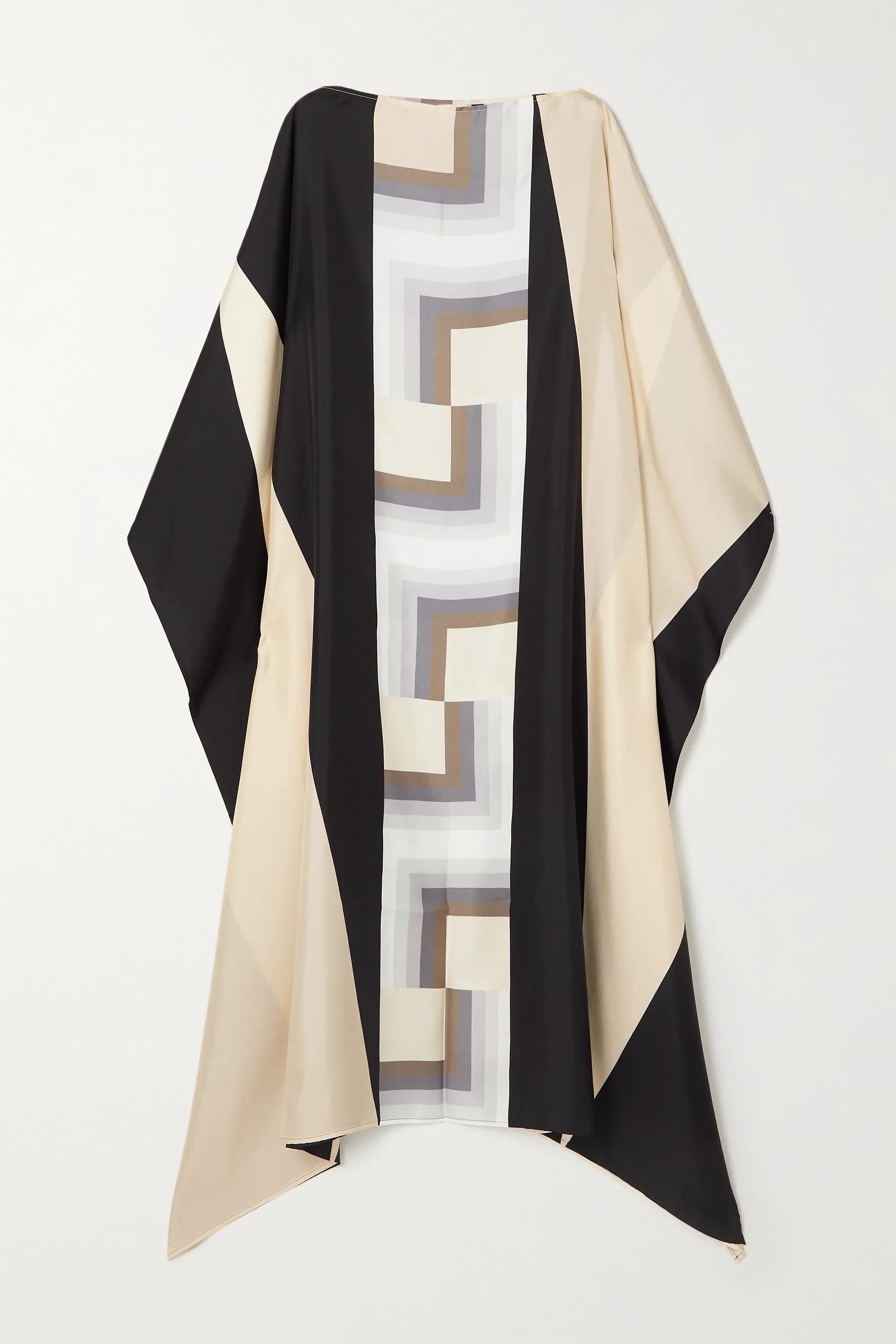 Soft Silk Crepe Kaftan, Lightweight and Elegant Casual Wear Women's Caftan