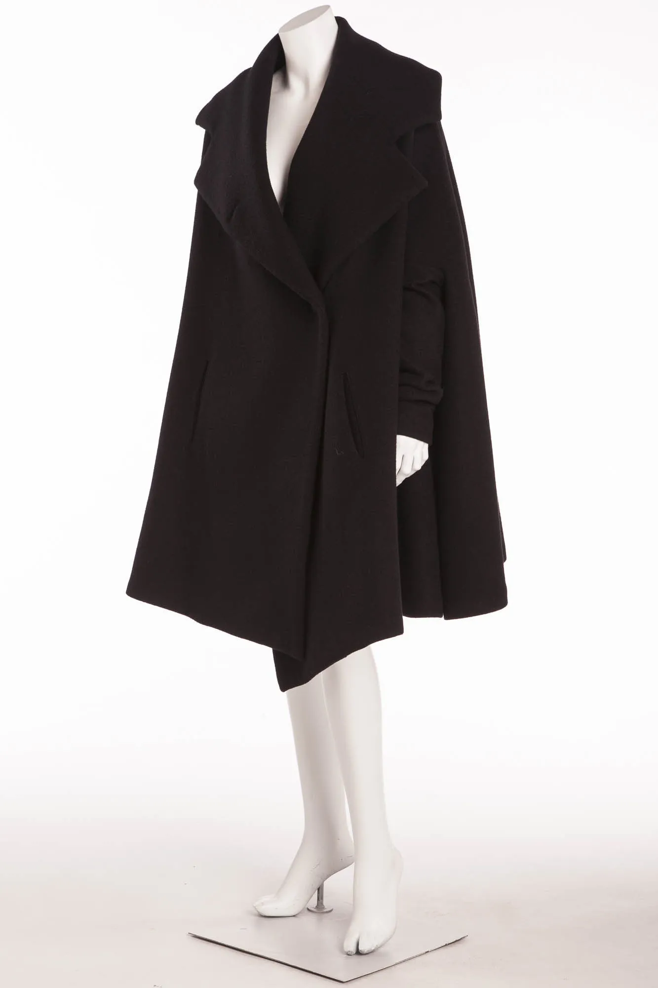 Sonia Rykiel - As Seen on the 2007 Runway Collection - Black Wool Coat - FR 38