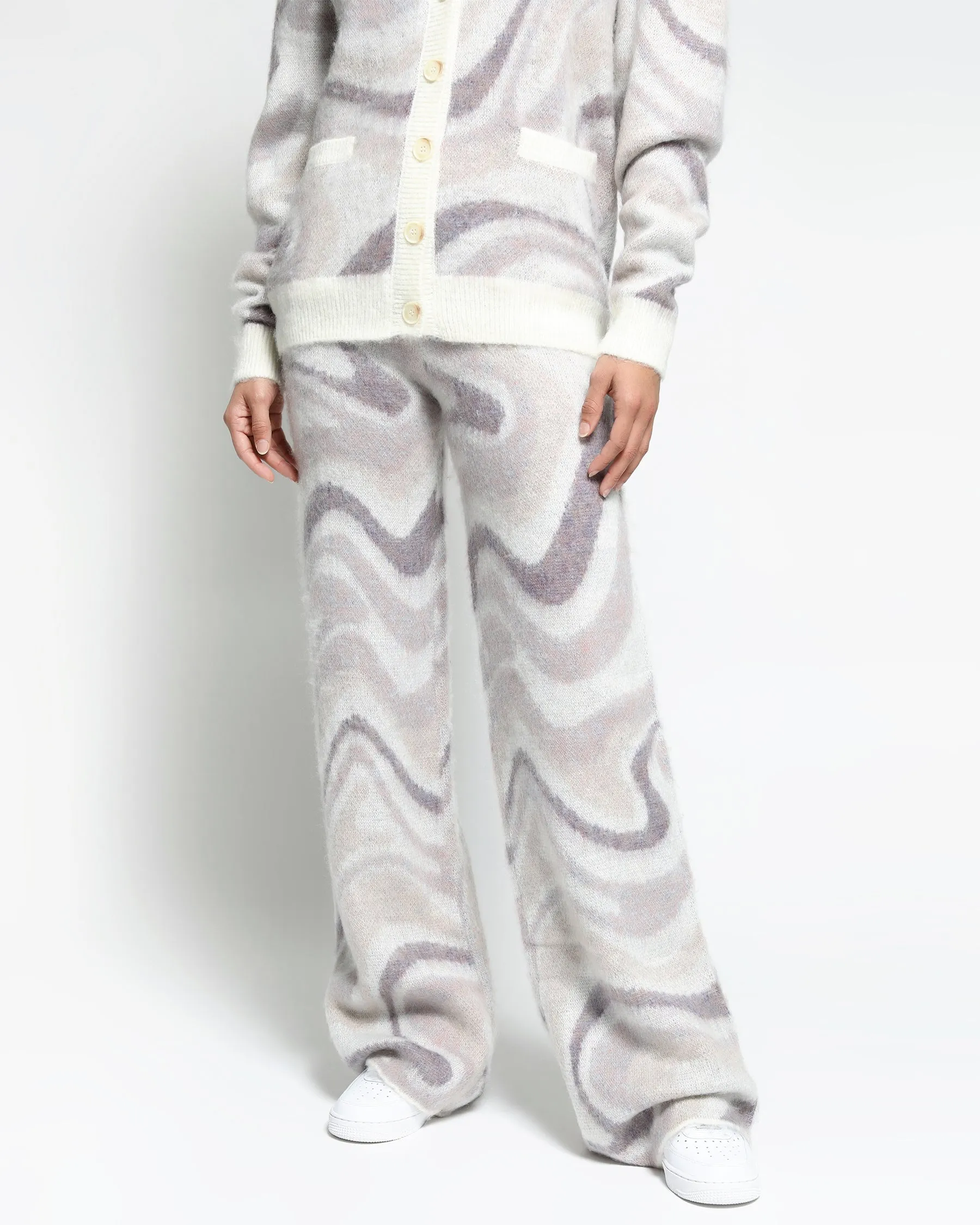 Spectrum Swirl Mohair Wide Leg Sweater Pants