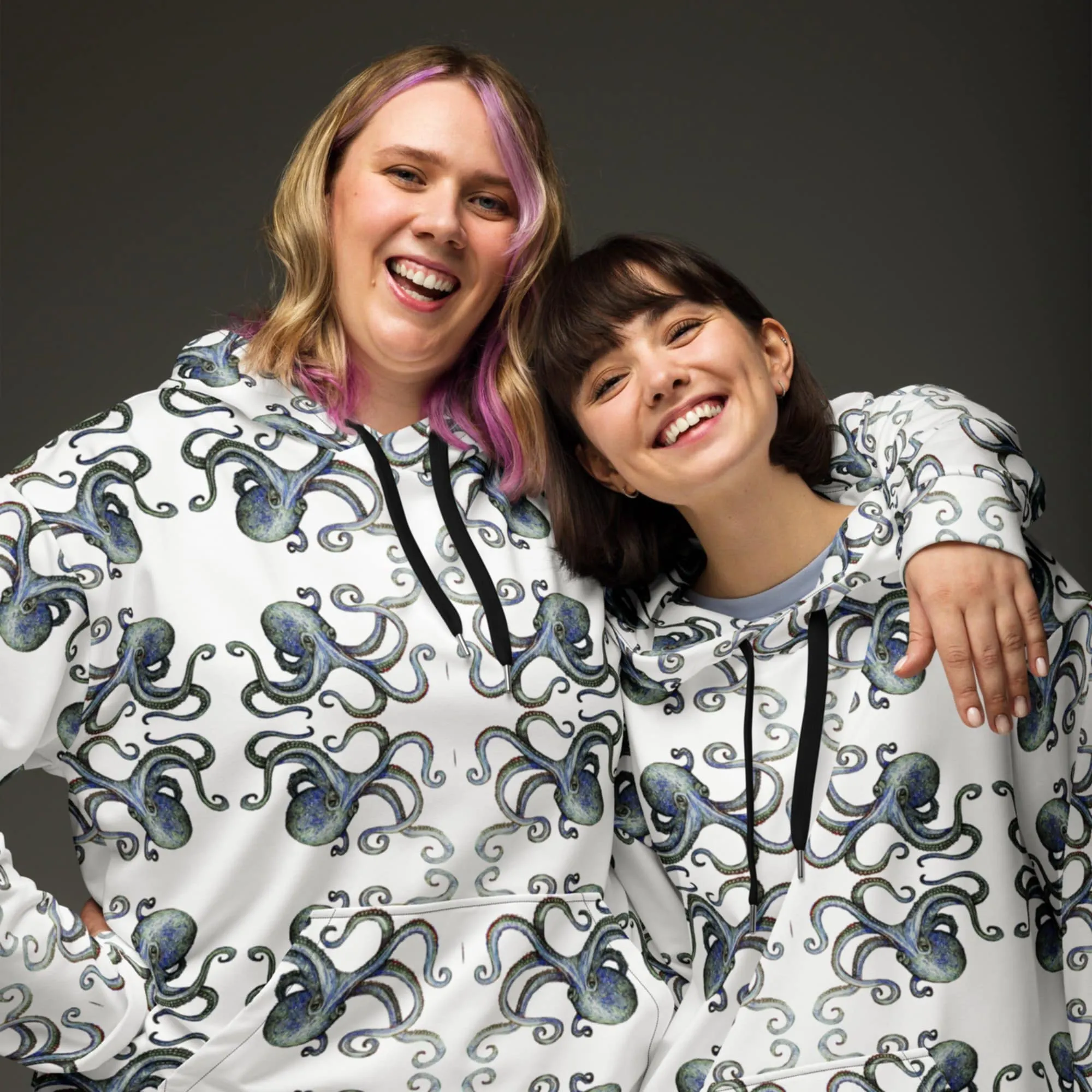 'Squids in' Unisex Allover Print Hoody