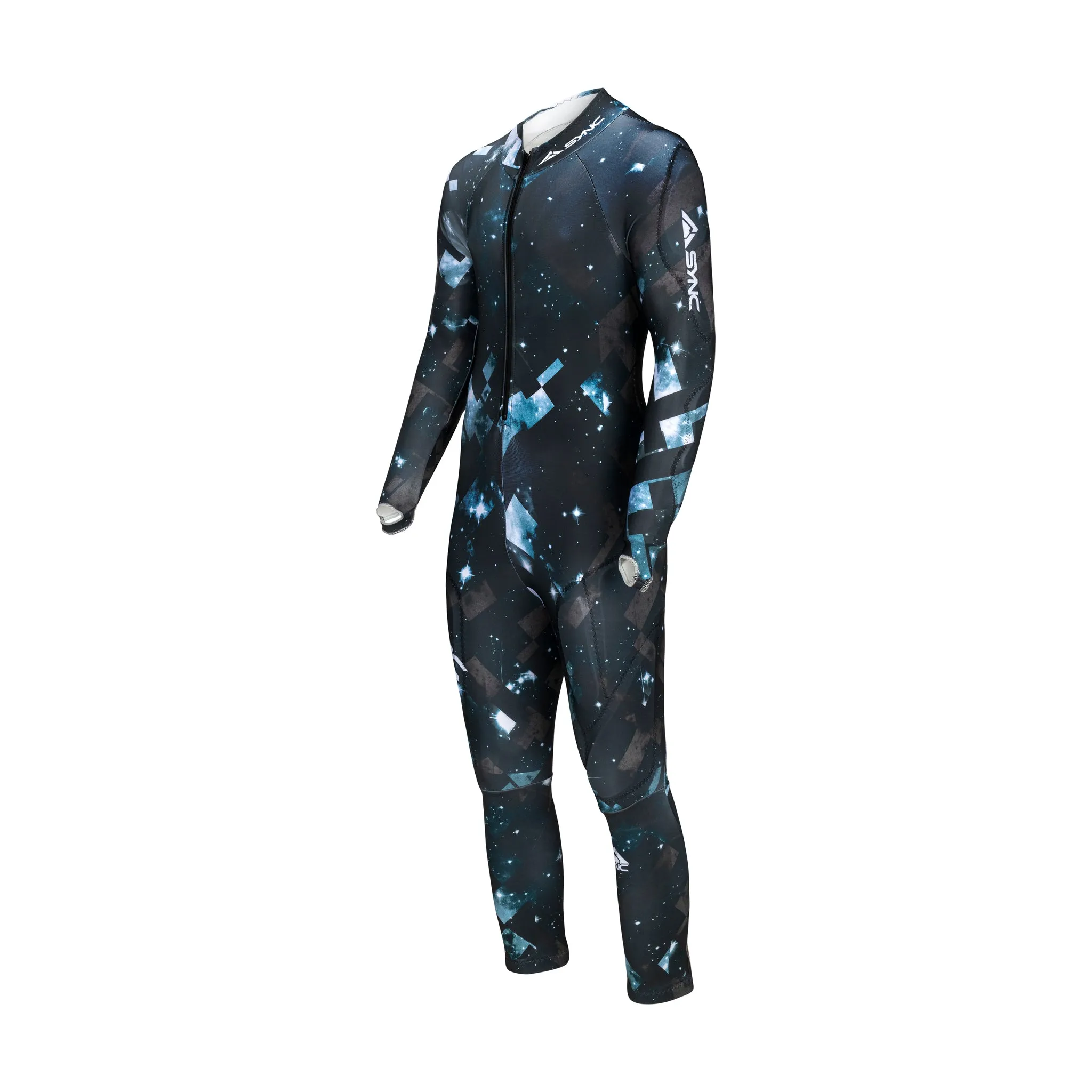 Stellar Adult Race Suit - Black/Turquoise