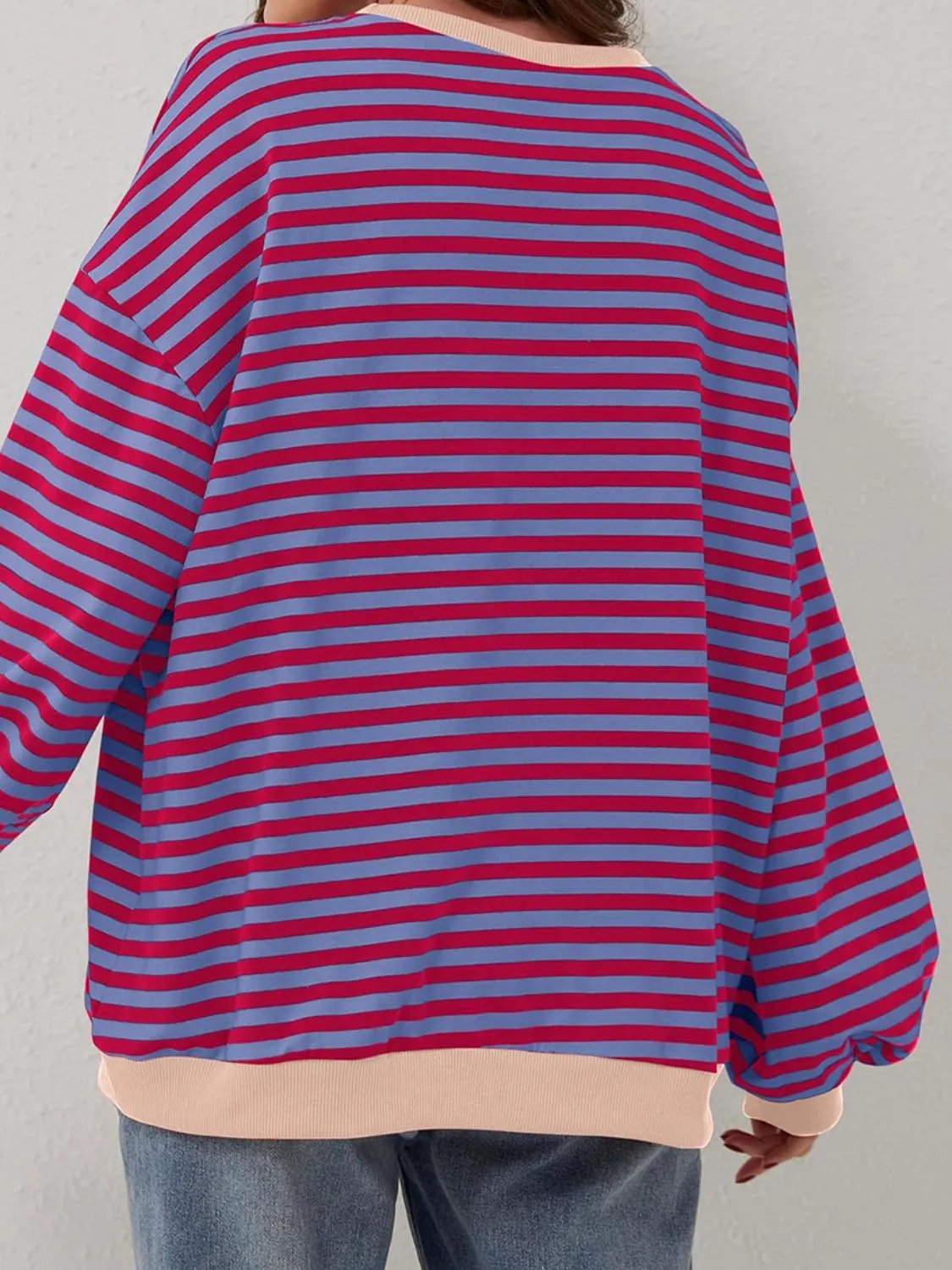 Stripe Boyfriend Long Sleeve Shirt