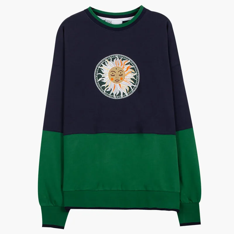 Sun Goddess Embroidery Sweatshirt