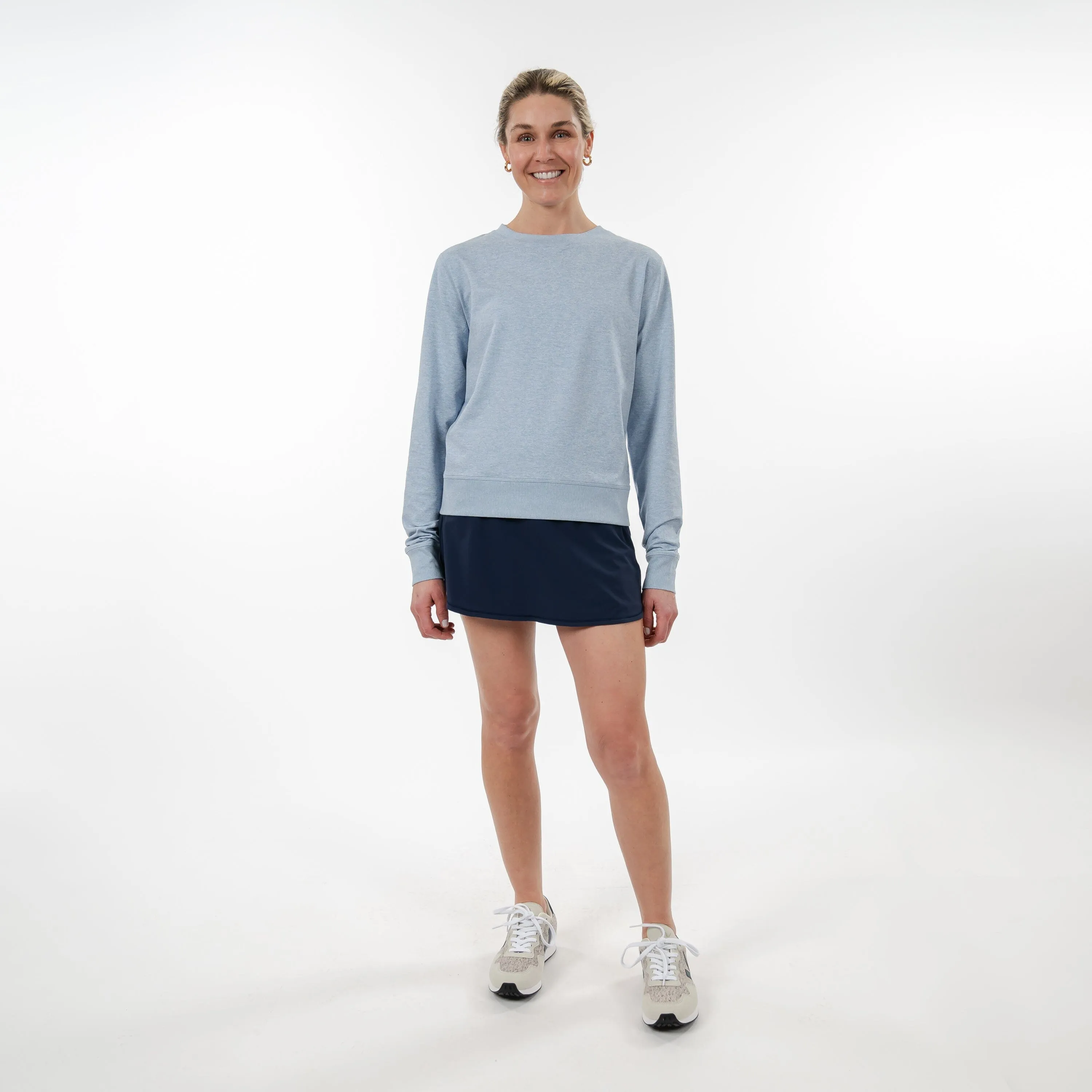 Swift Performance Crew | Heather - Ice Pick Blue/White