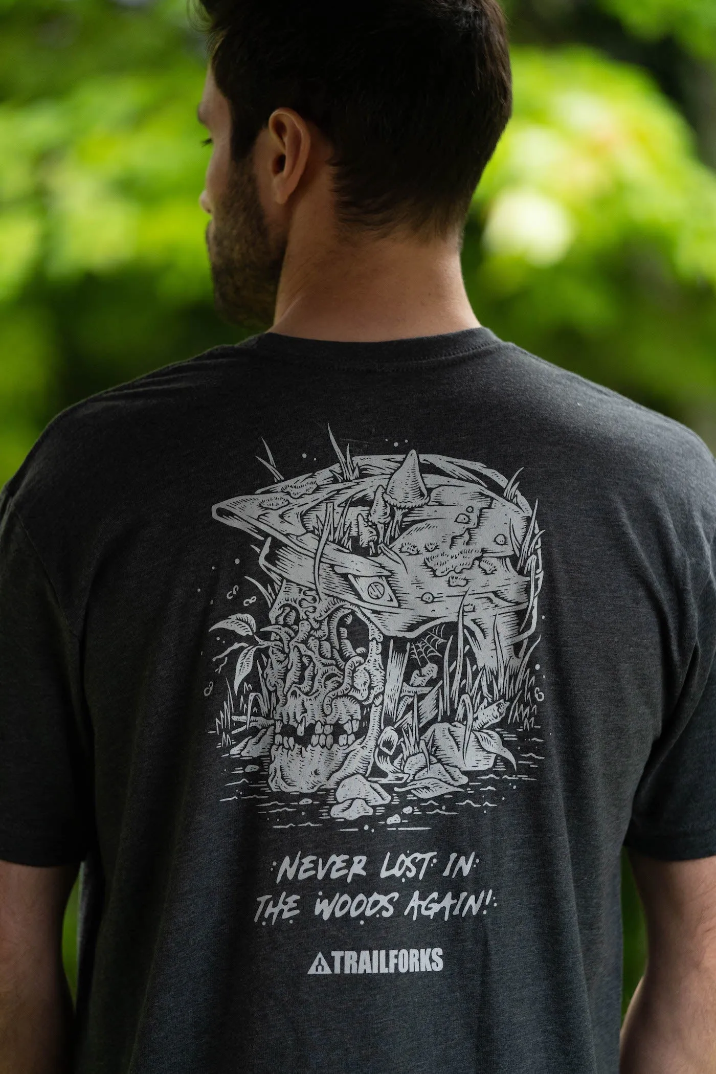 Trailforks "Never Lost" Skull T-Shirt