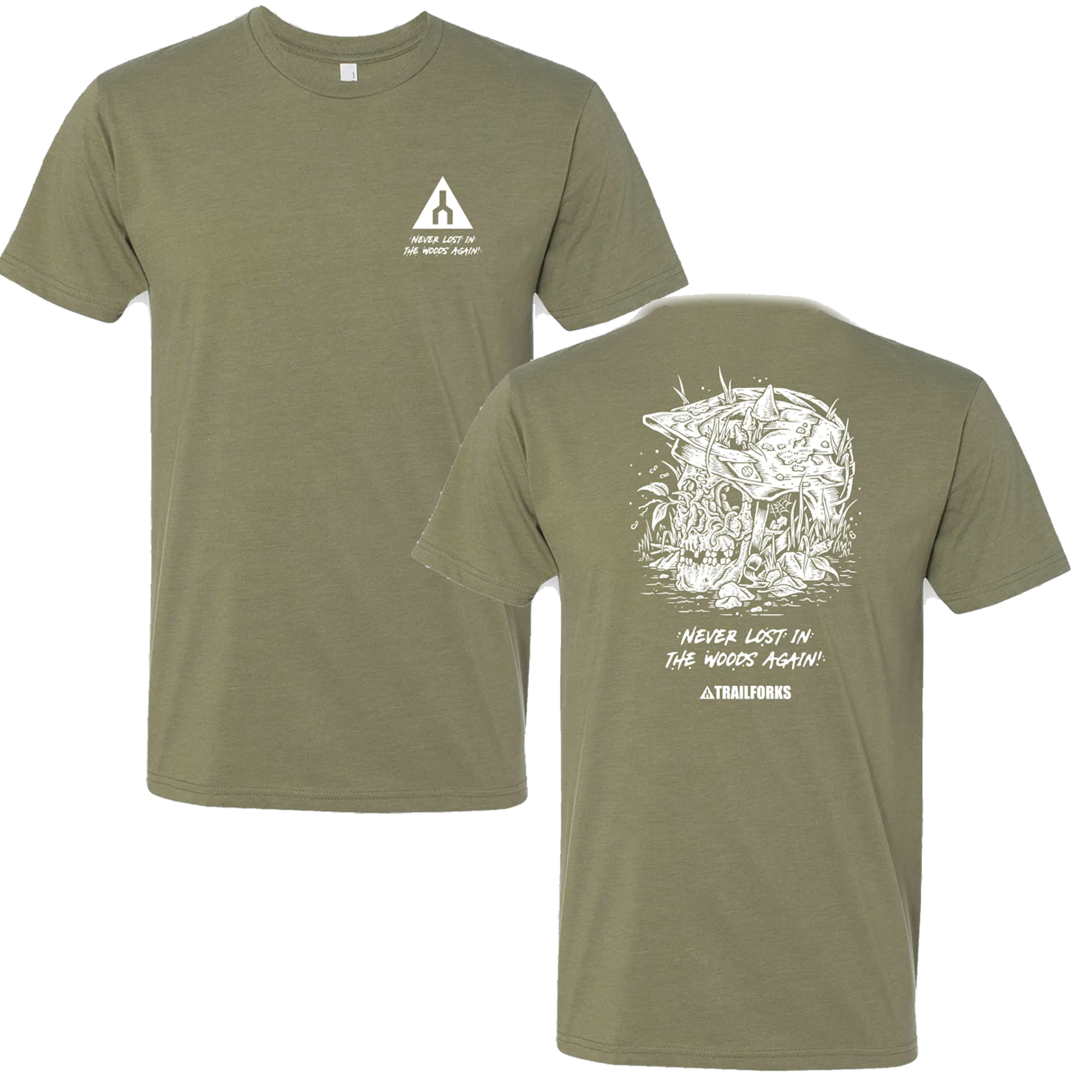 Trailforks "Never Lost" Skull T-Shirt