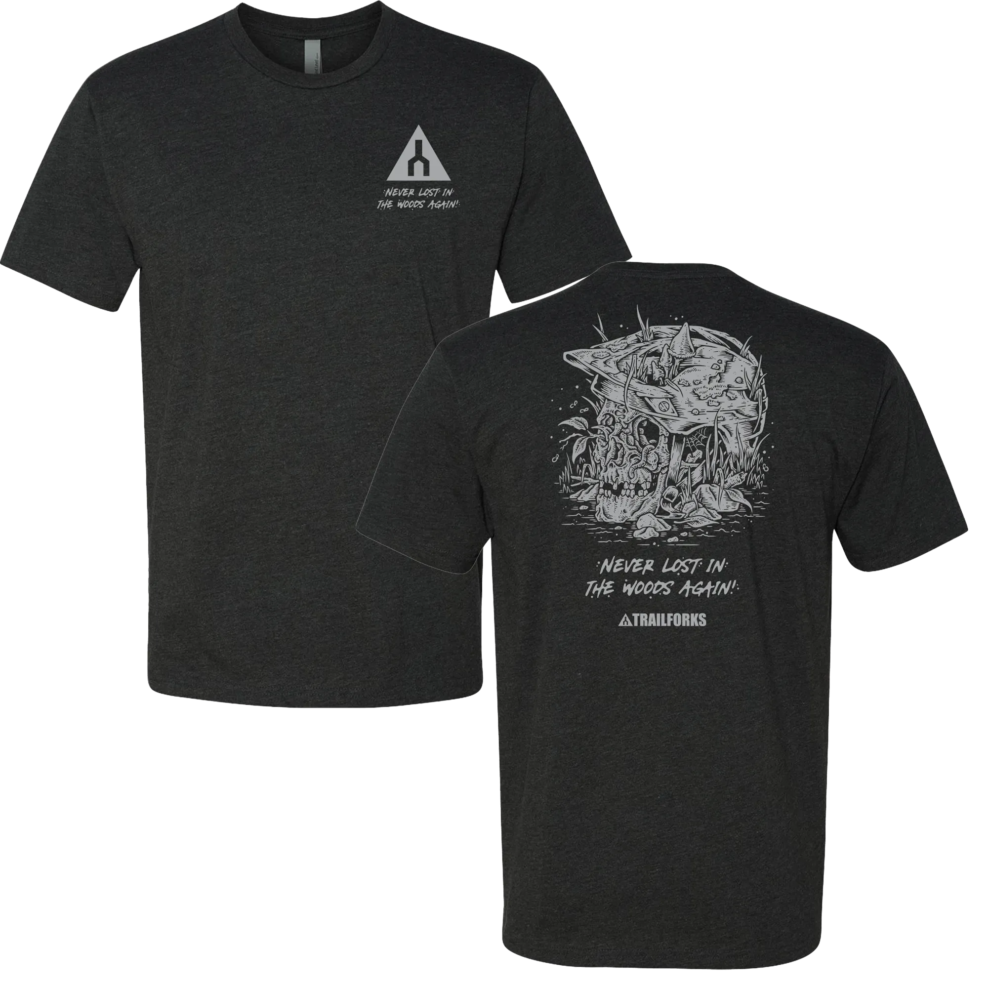Trailforks "Never Lost" Skull T-Shirt