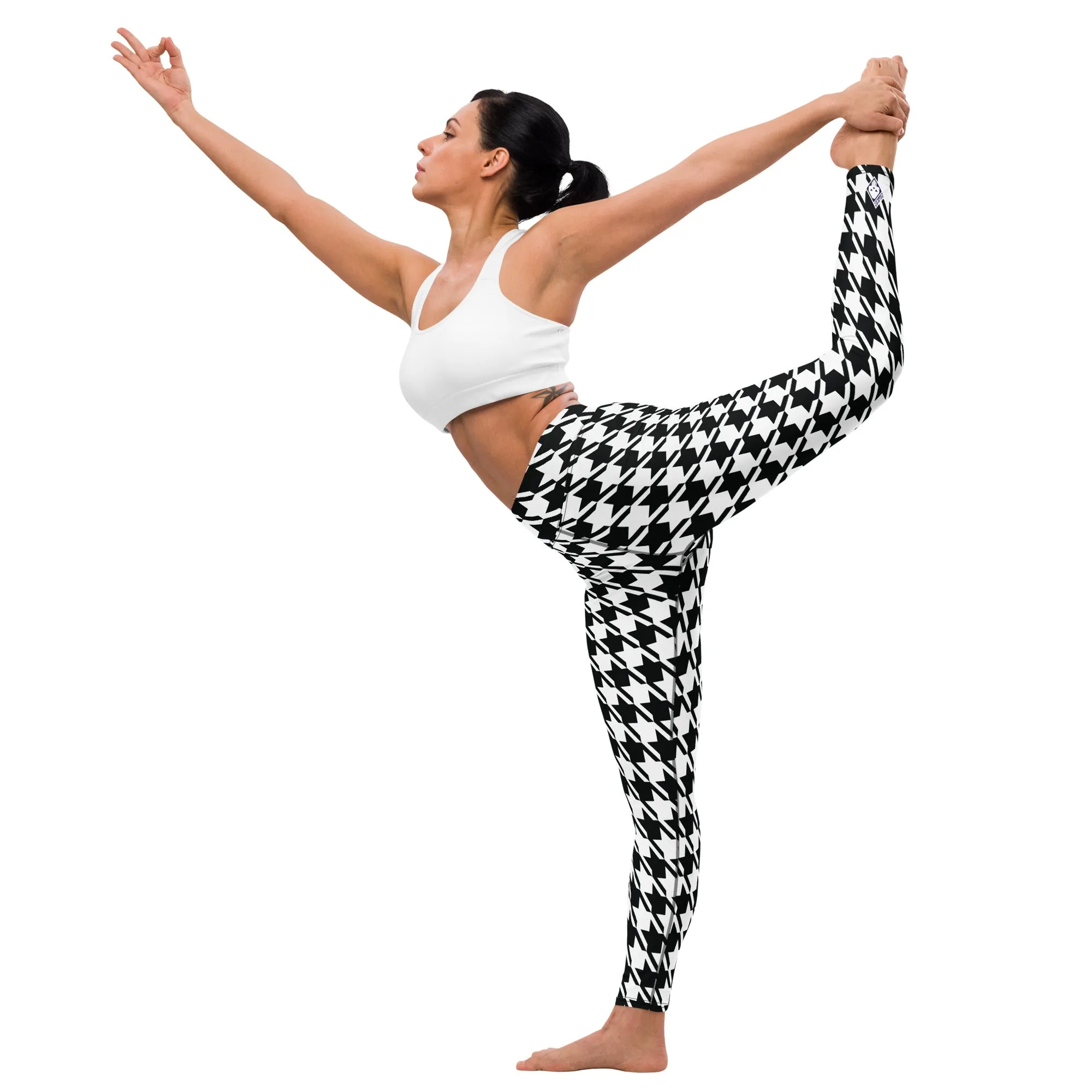 Trendy Training: Women's Houndstooth Yoga Leggings