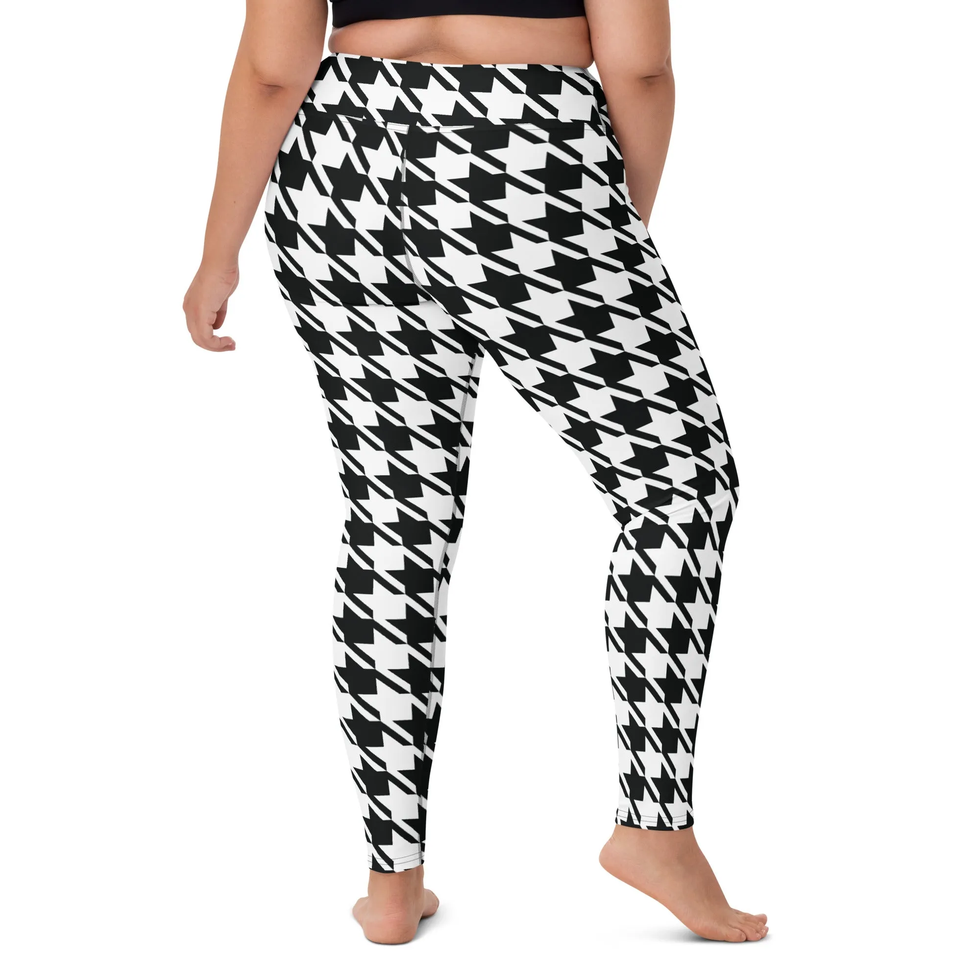 Trendy Training: Women's Houndstooth Yoga Leggings