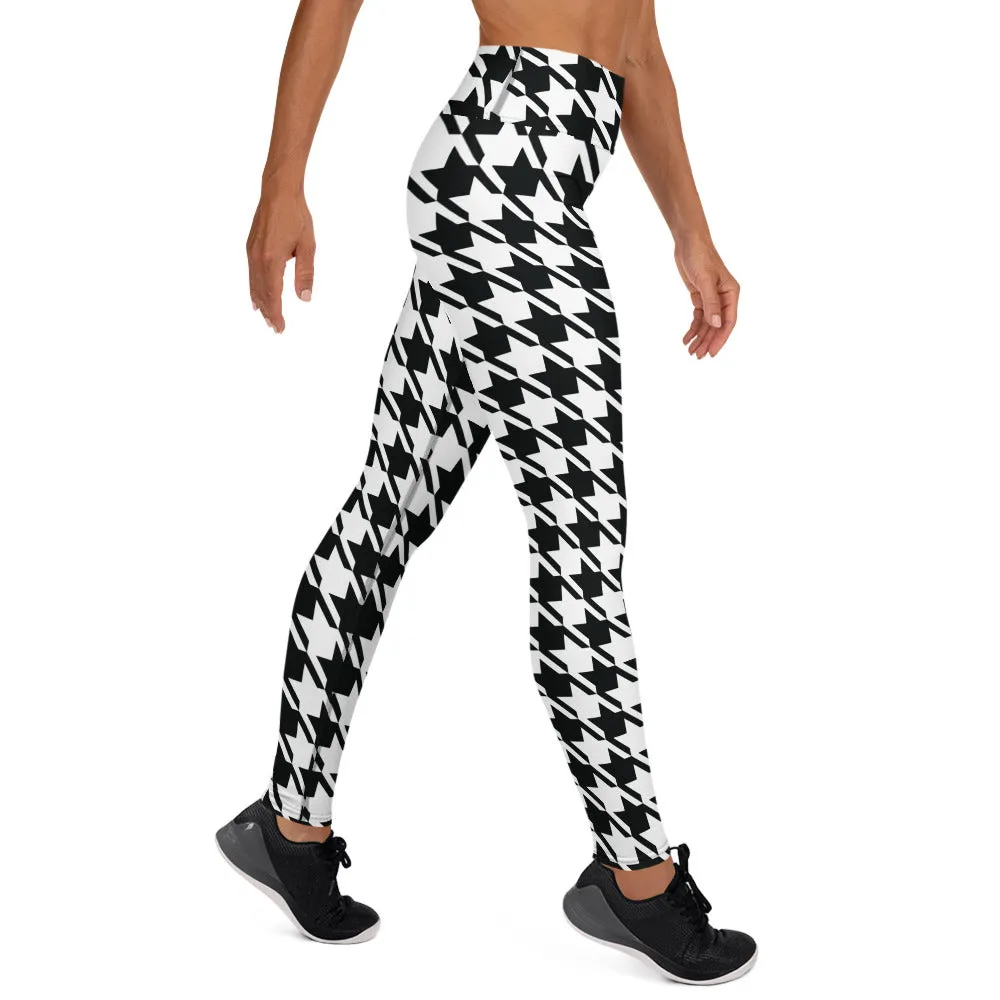 Trendy Training: Women's Houndstooth Yoga Leggings