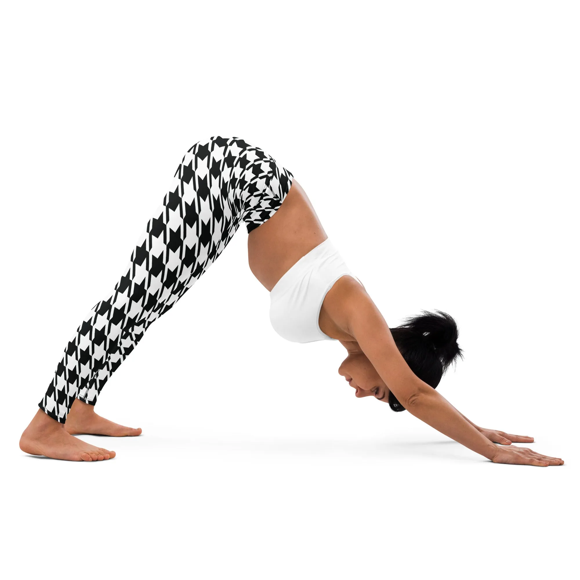 Trendy Training: Women's Houndstooth Yoga Leggings