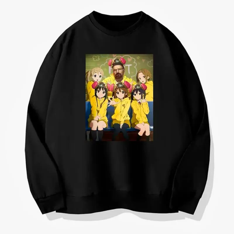 Walter White and K-On Girls Anime Sweatshirt Breaking Bad