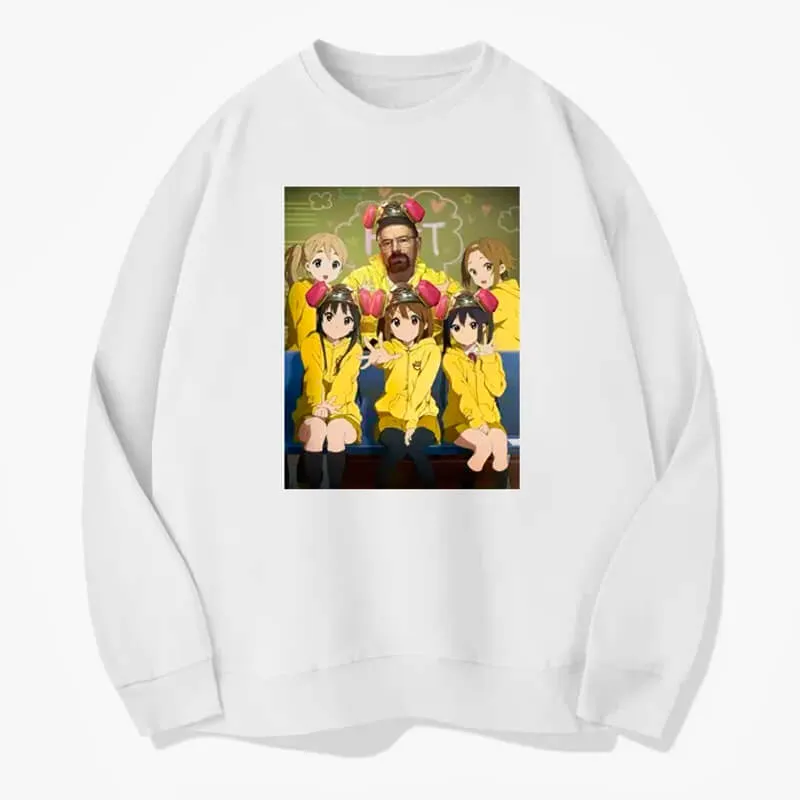 Walter White and K-On Girls Anime Sweatshirt Breaking Bad
