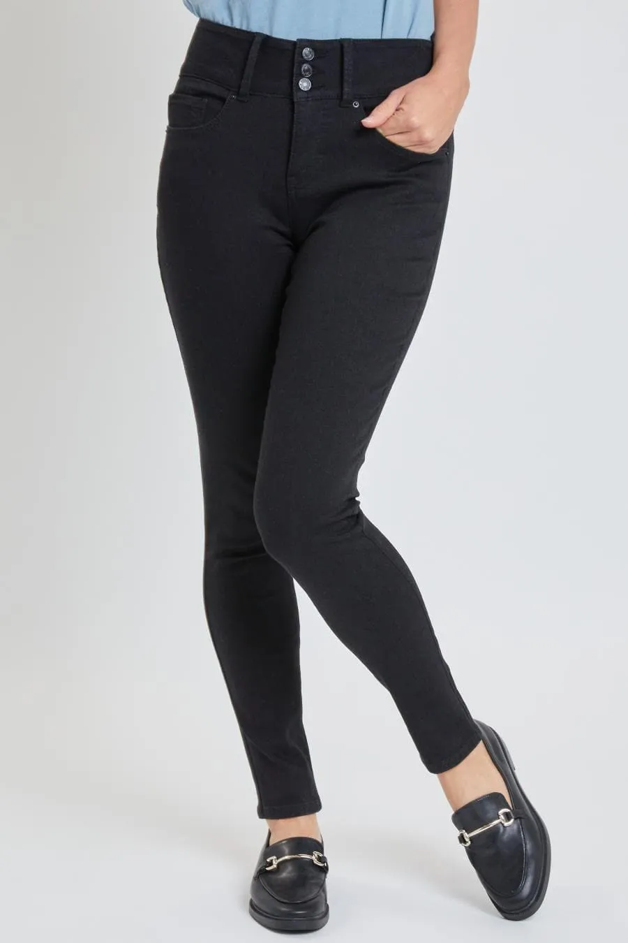 Women's 3 Button Signature Slim Stretch High Rise Skinny Jeans