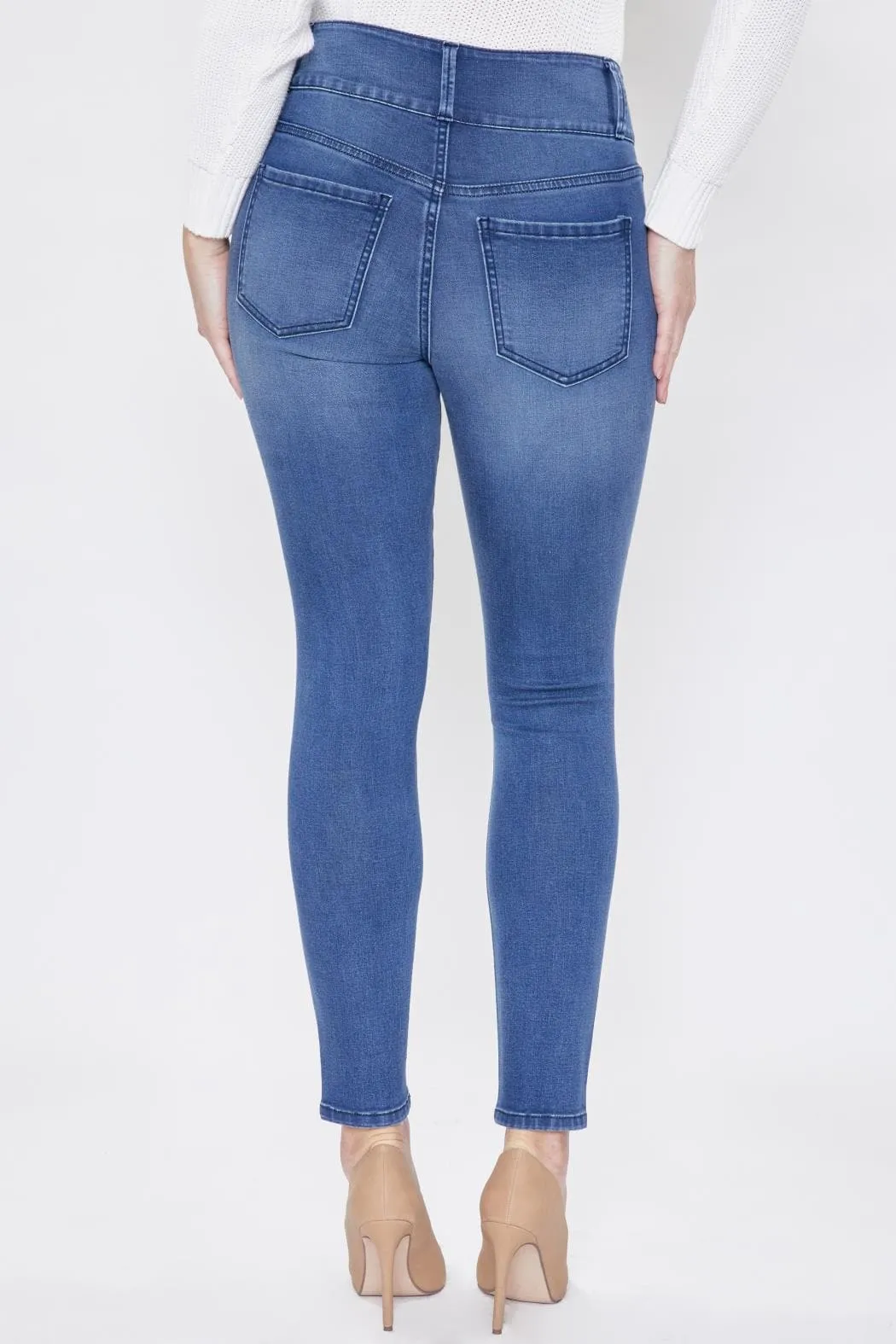 Women's 3 Button Signature Slim Stretch High Rise Skinny Jeans