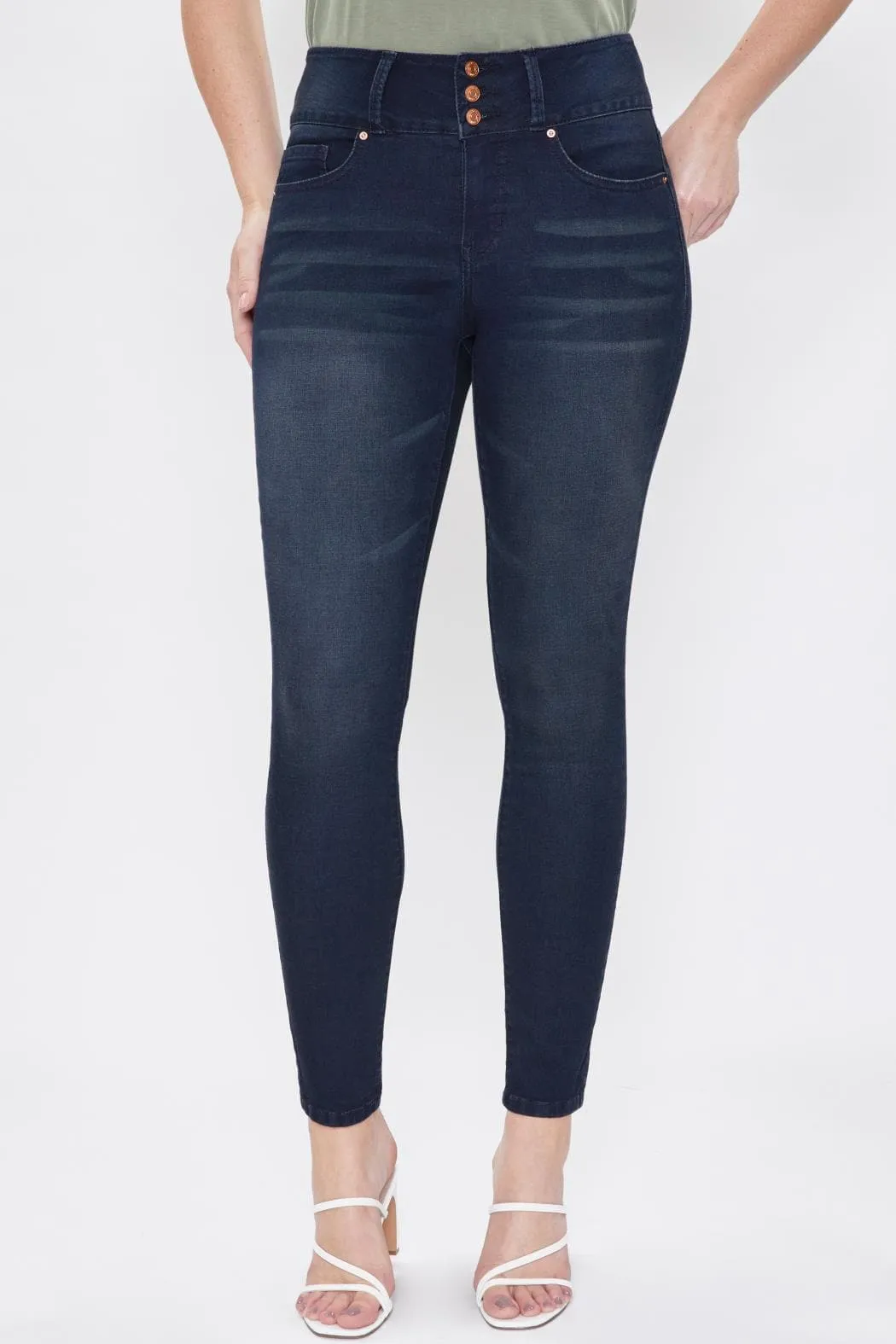 Women's 3 Button Signature Slim Stretch High Rise Skinny Jeans