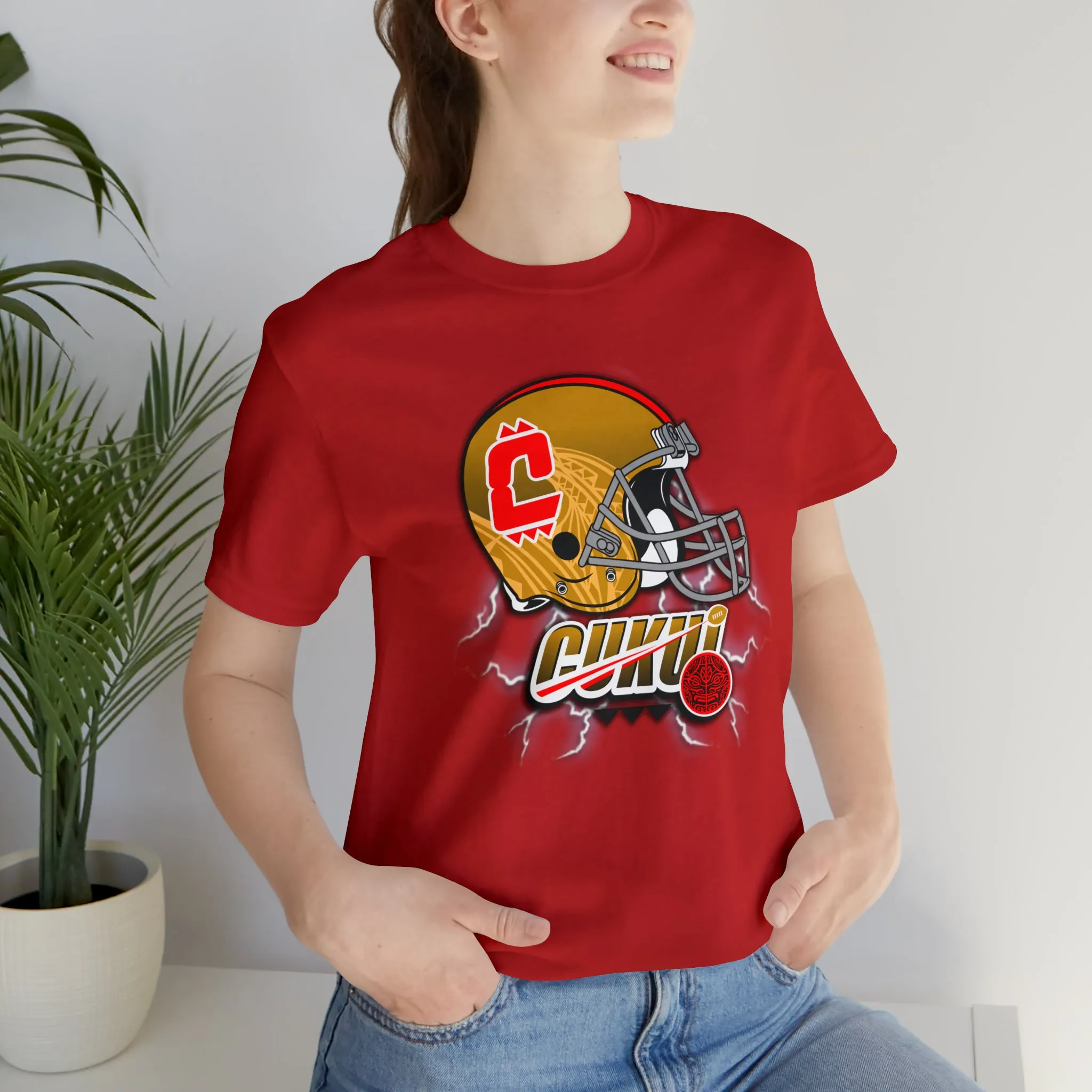 Womens Cukui Niner Gang Jersey Tee - Red (Online Exclusive)