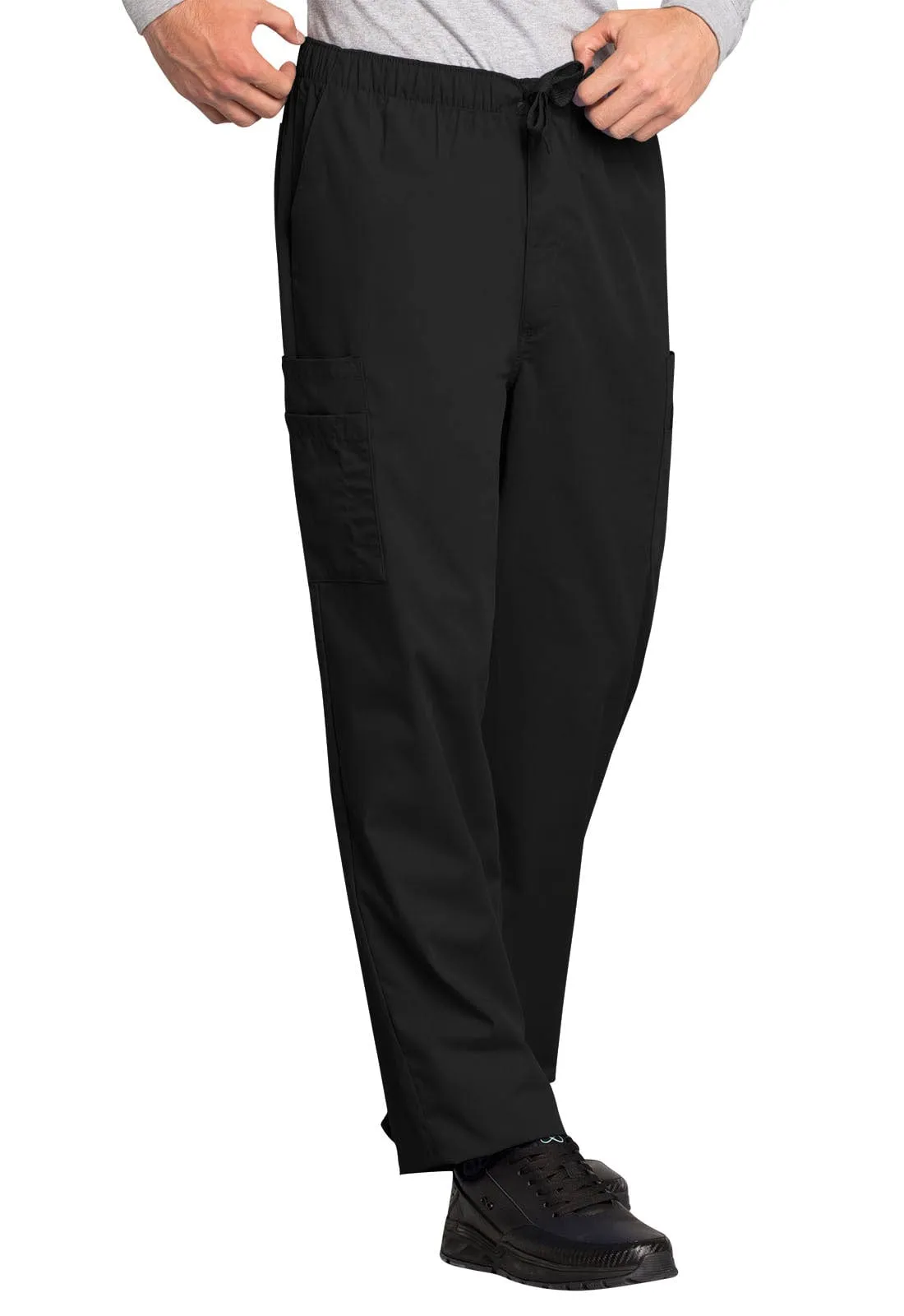 WW Originals Men's TALL Unisex Cargo Scrub Pant Black Small 4000T