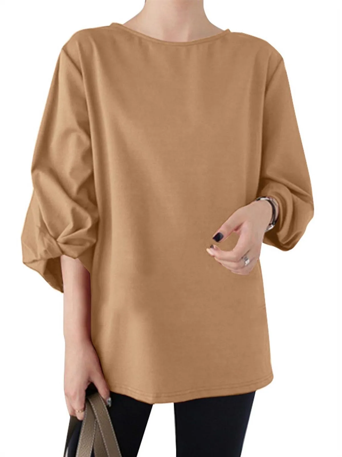 ZANZEA Women 3/4 Sleeved O-Neck Blouse Shirts S4630429
